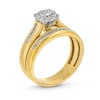 Thumbnail Image 5 of 1/3 CT. T.W. Diamond Frame Wedding Ensemble in 10K Two-Tone Gold