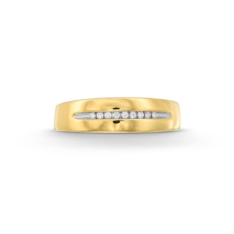 Main Image 6 of 1/3 CT. T.W. Diamond Frame Wedding Ensemble in 10K Two-Tone Gold