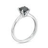 Thumbnail Image 3 of 1 CT. Black Diamond Solitaire Ring in 14K White Gold