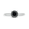 Thumbnail Image 4 of 1 CT. Black Diamond Solitaire Ring in 14K White Gold