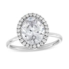 Thumbnail Image 1 of 2-5/8 CT. T.W. Oval Certified Lab-Created Diamond Frame Engagement Ring in 14K White Gold (F/VS2)