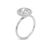 Thumbnail Image 2 of 2-5/8 CT. T.W. Oval Certified Lab-Created Diamond Frame Engagement Ring in 14K White Gold (F/VS2)