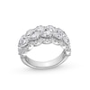 Thumbnail Image 1 of 2-1/3 CT. T.W. Certified Pear-Shaped Lab-Created Diamond Scallop Edge Anniversary Band in 14K White Gold (F/VS2)