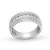 Thumbnail Image 1 of 1 CT. T.W. Certified Lab-Created Diamond Triple Row Vintage-Style Anniversary Band in 14K White Gold (F/VS2)