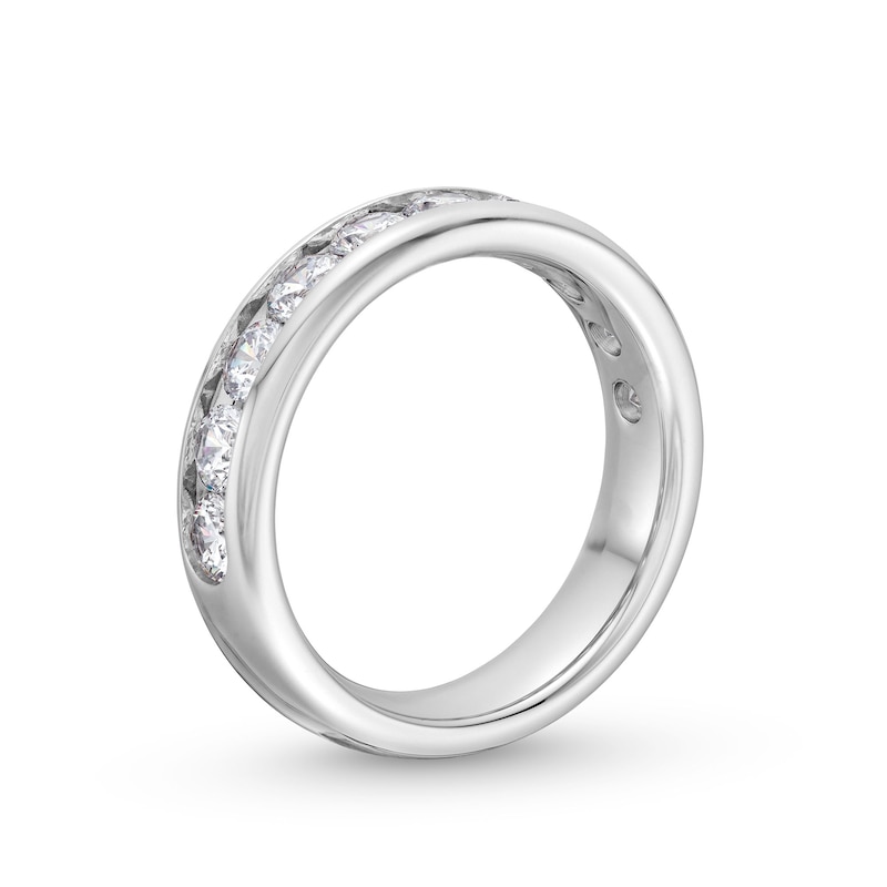 Main Image 3 of 1-1/2 CT. T.W. Certified Lab-Created Diamond Ten Stone Channel-Set Anniversary Band in 14K White Gold (F/VS2)