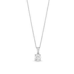 3/4 CT. Certified Lab-Created Diamond Solitaire Pendant in 14K White Gold (I/SI2)