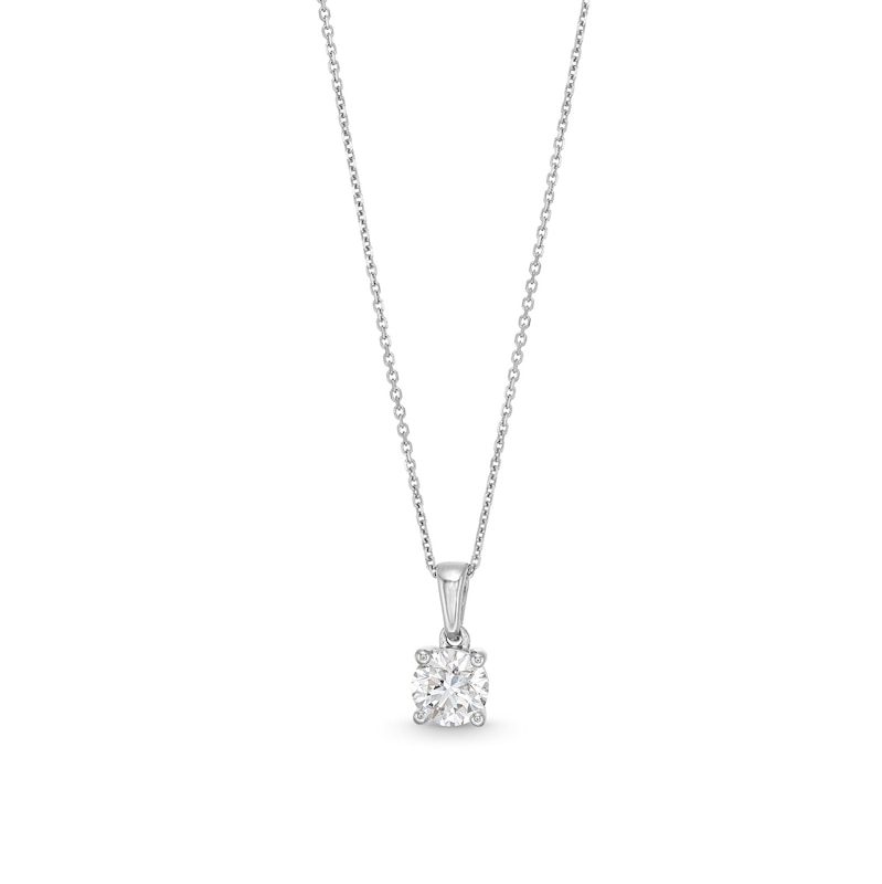 Main Image 1 of 3/4 CT. Certified Lab-Created Diamond Solitaire Pendant in 14K White Gold (I/SI2)