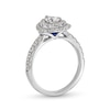 Thumbnail Image 2 of Vera Wang Love Collection 1-1/5 CT. T.W. Pear-Shaped Diamond Double Frame Engagement Ring in 14K White Gold