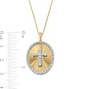 Thumbnail Image 3 of 1/2 CT. T.W. Diamond Cross Oval Frame Medallion Pendant in 10K Gold