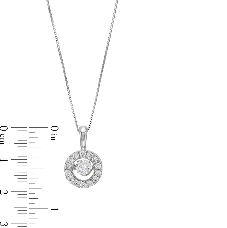 Main Image 4 of 1 CT. T.W. Certified Lab-Created Diamond Open Circle Frame Pendant in 10K White Gold (I/SI2)