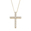 Thumbnail Image 0 of 1/2 CT. T.W. Diamond Alternating Cross Pendant in 10K Gold