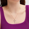 Thumbnail Image 1 of 1/2 CT. T.W. Diamond Alternating Cross Pendant in 10K Gold