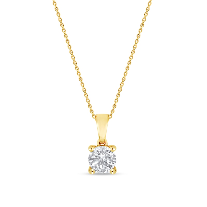 Main Image 1 of 3/4 CT. Certified Lab-Created Diamond Solitaire Pendant in 14K Gold (I/SI2)