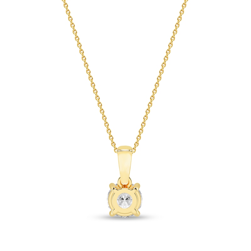 Main Image 3 of 3/4 CT. Certified Lab-Created Diamond Solitaire Pendant in 14K Gold (I/SI2)