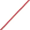 Thumbnail Image 0 of Lab-Created Ruby Tennis Bracelet in Sterling Silver with 18K Gold Plate - 7.25"
