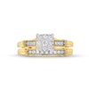 Thumbnail Image 6 of 1/4 CT. T.W. Cushion-Shaped Multi-Diamond Wedding Ensemble in 10K Gold