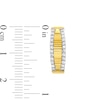 Thumbnail Image 3 of 1/2 CT. T.W. Diamond Edge Ribbed Stripe Hoop Earrings in 10K Gold