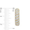 Thumbnail Image 3 of 1 CT. T.W. Diamond Slant Trios Hoop Earrings in 10K Gold