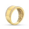 Thumbnail Image 3 of 5/8 CT. T.W. Diamond Edge Ribbed Stripe Band in 10K Gold