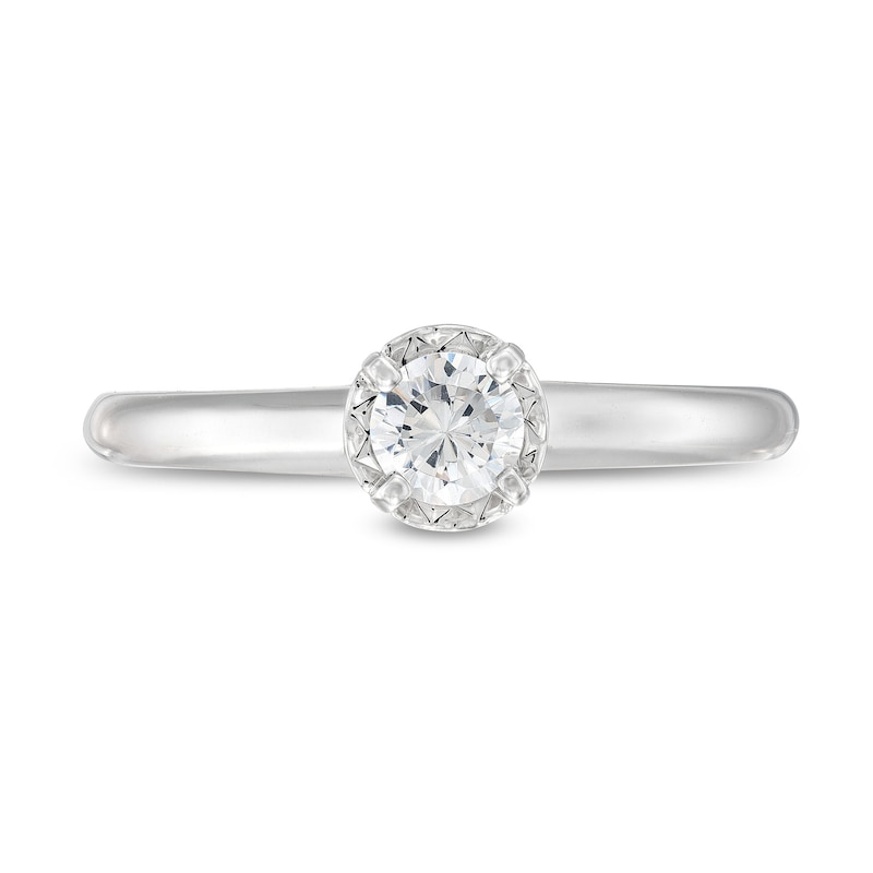 Main Image 4 of 1/4 CT. Diamond Miracle Solitaire Ring in 14K White Gold