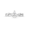 Thumbnail Image 3 of 1/2 CT. Pear-Shaped Diamond Solitaire Twist Shank Ring in 14K White Gold