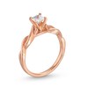 Thumbnail Image 3 of 1/2 CT. Princess-Cut Diamond Solitaire Twist Shank Ring in 14K Rose Gold