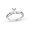 Thumbnail Image 1 of 1 CT. T.W. Emerald-Cut Diamond Split Shank Engagement Ring in 14K White Gold