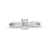 Thumbnail Image 4 of 1 CT. T.W. Emerald-Cut Diamond Split Shank Engagement Ring in 14K White Gold