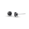 Thumbnail Image 0 of 1 CT. T.W. Black Diamond Solitaire Stud Earrings in 10K White Gold