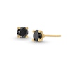 Thumbnail Image 0 of 1 CT. T.W. Black Diamond Solitaire Stud Earrings in 10K Gold