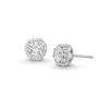 Thumbnail Image 0 of 7/8 CT. T.W. Diamond Flower Frame Stud Earrings in 14K White Gold