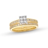 Thumbnail Image 0 of 1/2 CT. T.W. Quad Princess-Cut Diamond Bridal Set in 10K Gold
