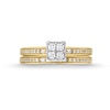 Thumbnail Image 3 of 1/2 CT. T.W. Quad Princess-Cut Diamond Bridal Set in 10K Gold