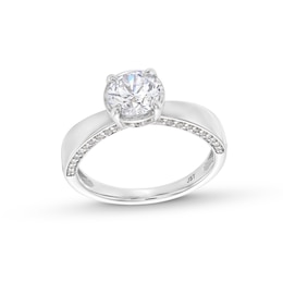 1-1/3 CT. T.W. Certified Lab-Created Diamond Solitaire Engagement Ring in 14K White Gold (F/VS2)