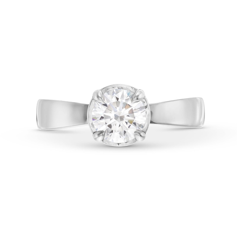 Main Image 4 of 1-1/3 CT. T.W. Certified Lab-Created Diamond Solitaire Engagement Ring in 14K White Gold (F/VS2)