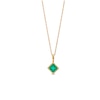 Thumbnail Image 1 of 4.0mm Tilted Princess-Cut Lab-Created Emerald Solitaire Pendant in 10K Gold