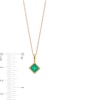 Thumbnail Image 3 of 4.0mm Tilted Princess-Cut Lab-Created Emerald Solitaire Pendant in 10K Gold