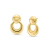 Thumbnail Image 1 of Open Circle Drop Earrings in Hollow 14K Gold