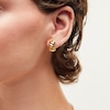 Thumbnail Image 1 of Rice Bead J-Hoop Earrings in 14K Gold