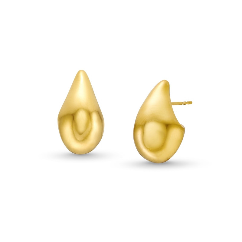 Main Image 1 of Polished Teardrop Stud Earrings in 14K Gold