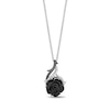 Thumbnail Image 1 of Collector’s Edition Enchanted Disney Sleeping Beauty 65th Anniversary Onyx and Diamond Rose Pendant in Sterling Silver