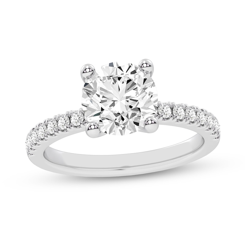 Main Image 1 of 2-1/4 CT. T.W. Certified Lab-Created Diamond Engagement Ring in 14K White Gold (I/SI2)