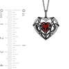 Thumbnail Image 3 of Enchanted Disney Villains Evil Queen Heart-Shaped Garnet and 1/8 CT. T.W. Diamond Frame Pendant in Sterling Silver