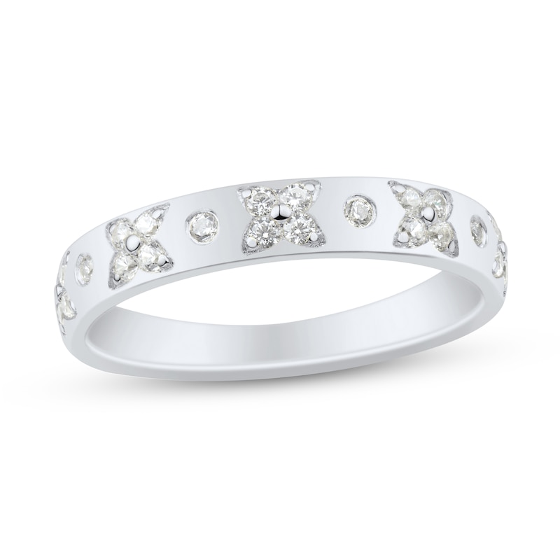 1/4 CT. T.W. Diamond Art Deco Anniversary Band in 14K White Gold