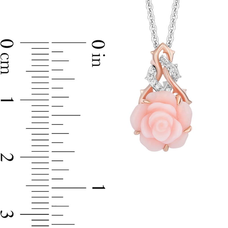 Main Image 3 of Collector’s Edition Enchanted Disney Sleeping Beauty 65th Anniversary Flower Pendant in Sterling Silver and Rose Gold