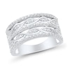 Thumbnail Image 1 of 1/2 CT. T.W. Diamond Twist Multi-Row Anniversary Band in 10K White Gold