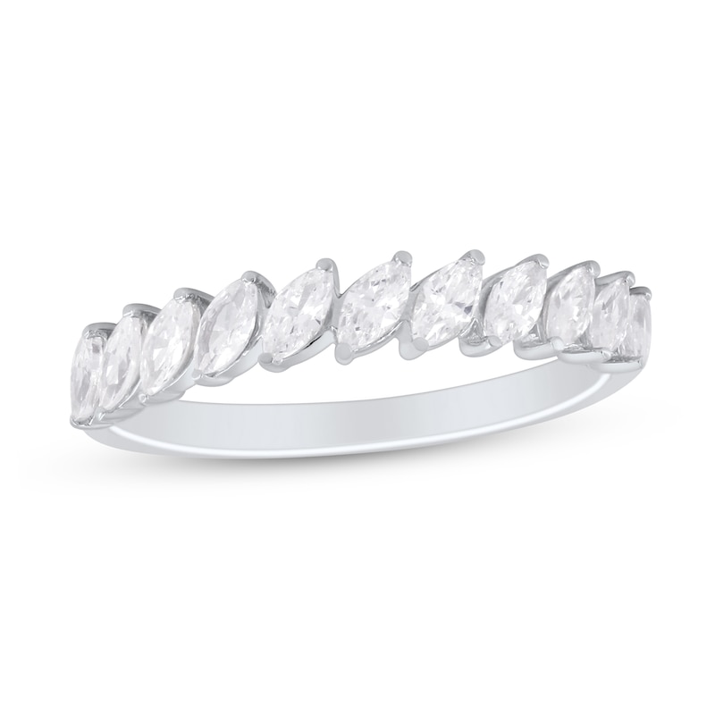 3/4 CT. T.W. Marquise Diamond Eleven Stone Anniversary Band in 14K White Gold