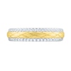 Thumbnail Image 2 of 1/4 CT. T.W. Diamond Edge Woven Anniversary Band in 14K Two-Tone Gold