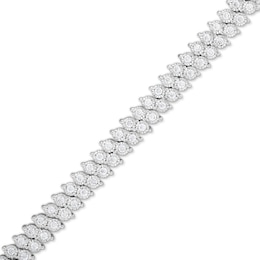 2 CT. T.W. Certified Lab-Created Diamond Miracle Double Row Bracelet in Sterling Silver (I/I1) - 7.25&quot;