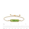 Thumbnail Image 3 of Elongated Hexagon Jade Bar Bolo Bracelet in 14K Gold - 9.0&quot;